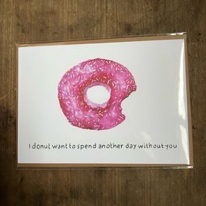 💌BUNDLE FOR DISCOUNTS💌 Wunderkid Greeting Card “I Donut Want to Spend”